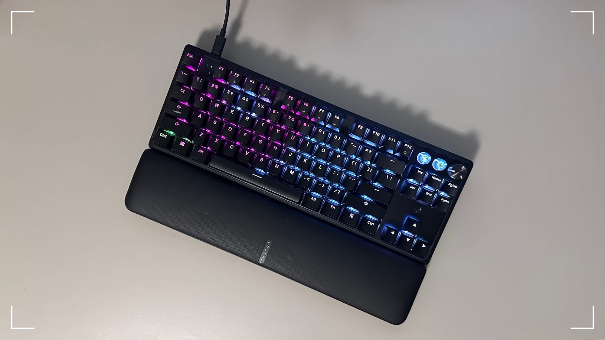 Corsair K70 Pro TKL top down view