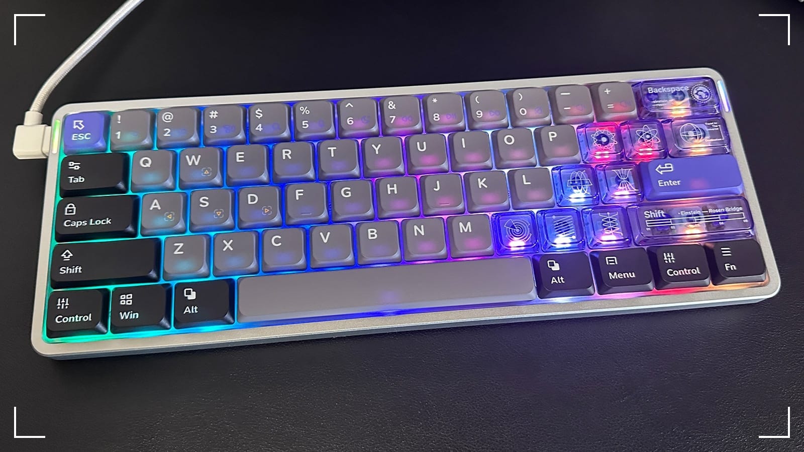 NuPhy Air60 HE with shinethrough keycaps